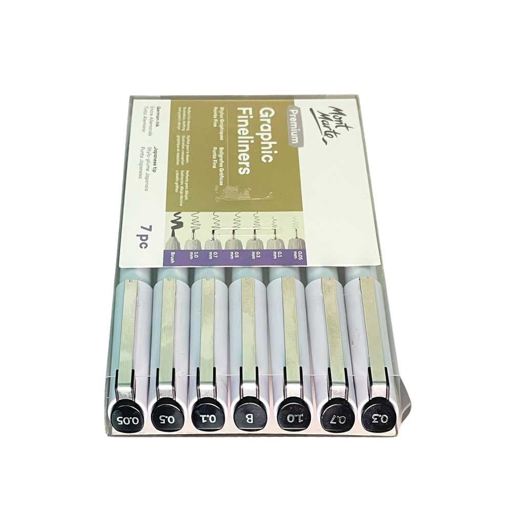 Mont Marte Premium Graphic Fineliners – 7 Pcs